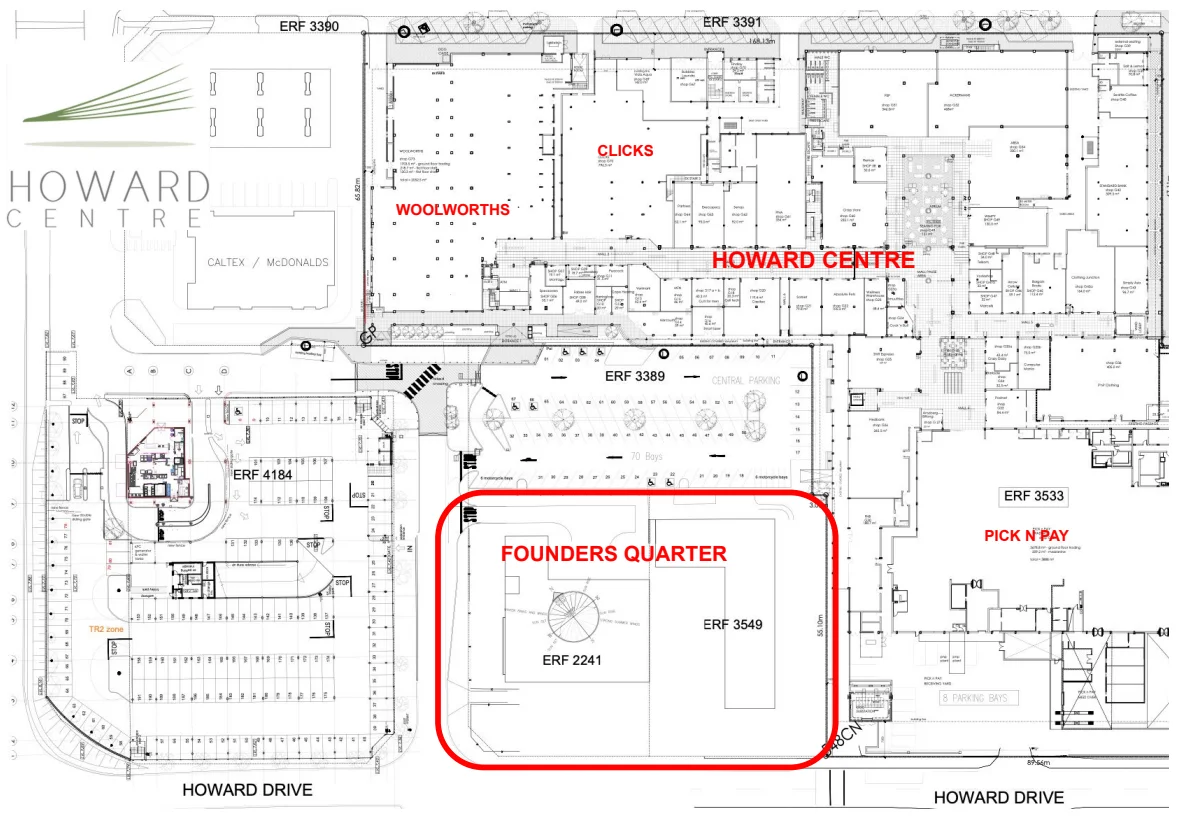 Office layout at Founders Quarter Development, Pinelands