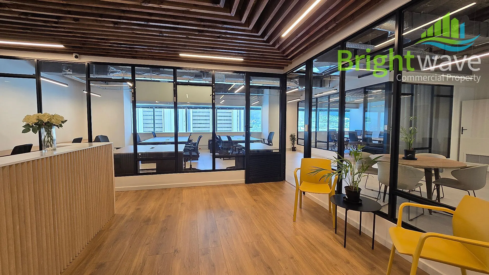 Open plan office area at The Towers