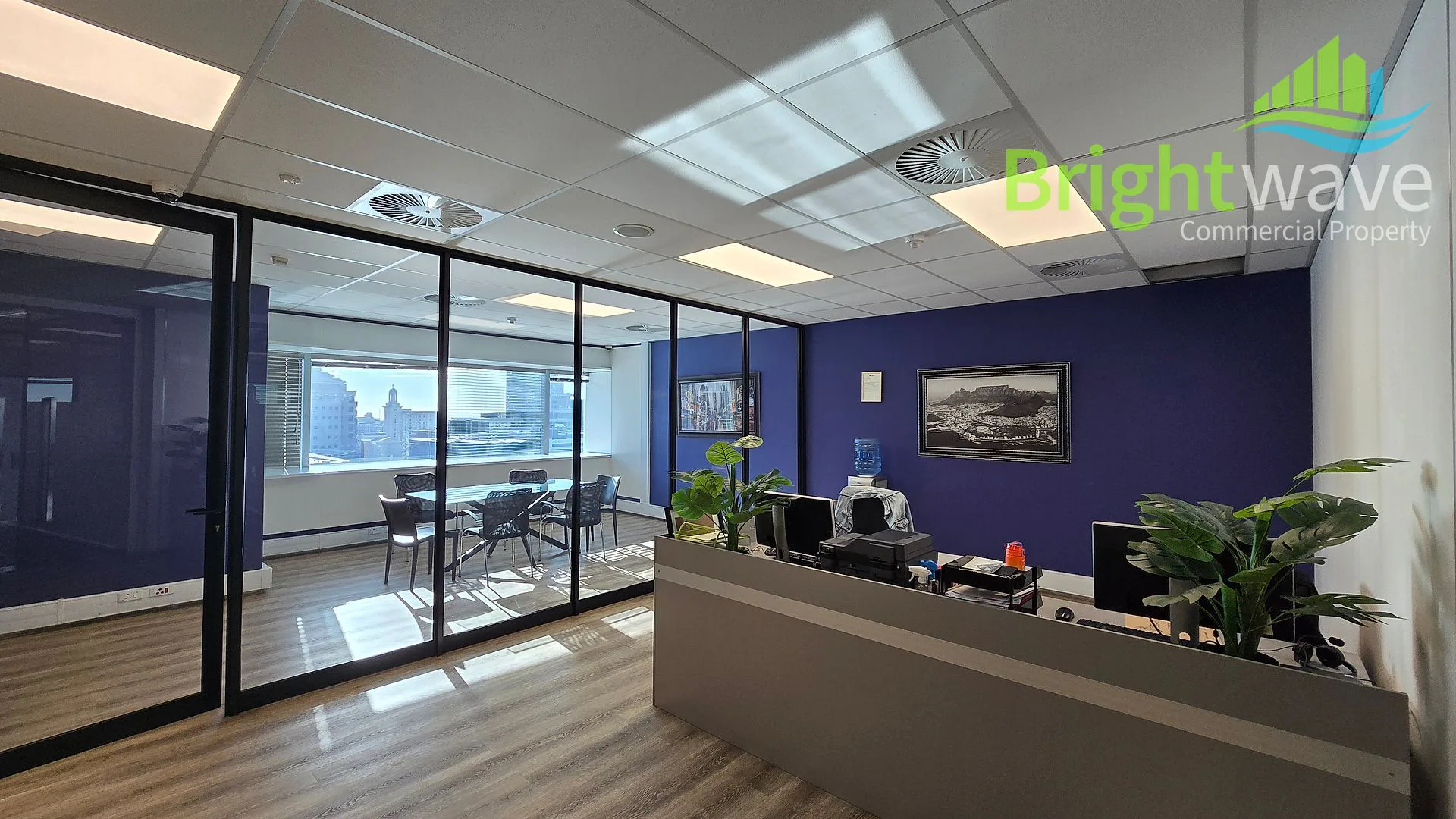 Open plan office area at The Towers