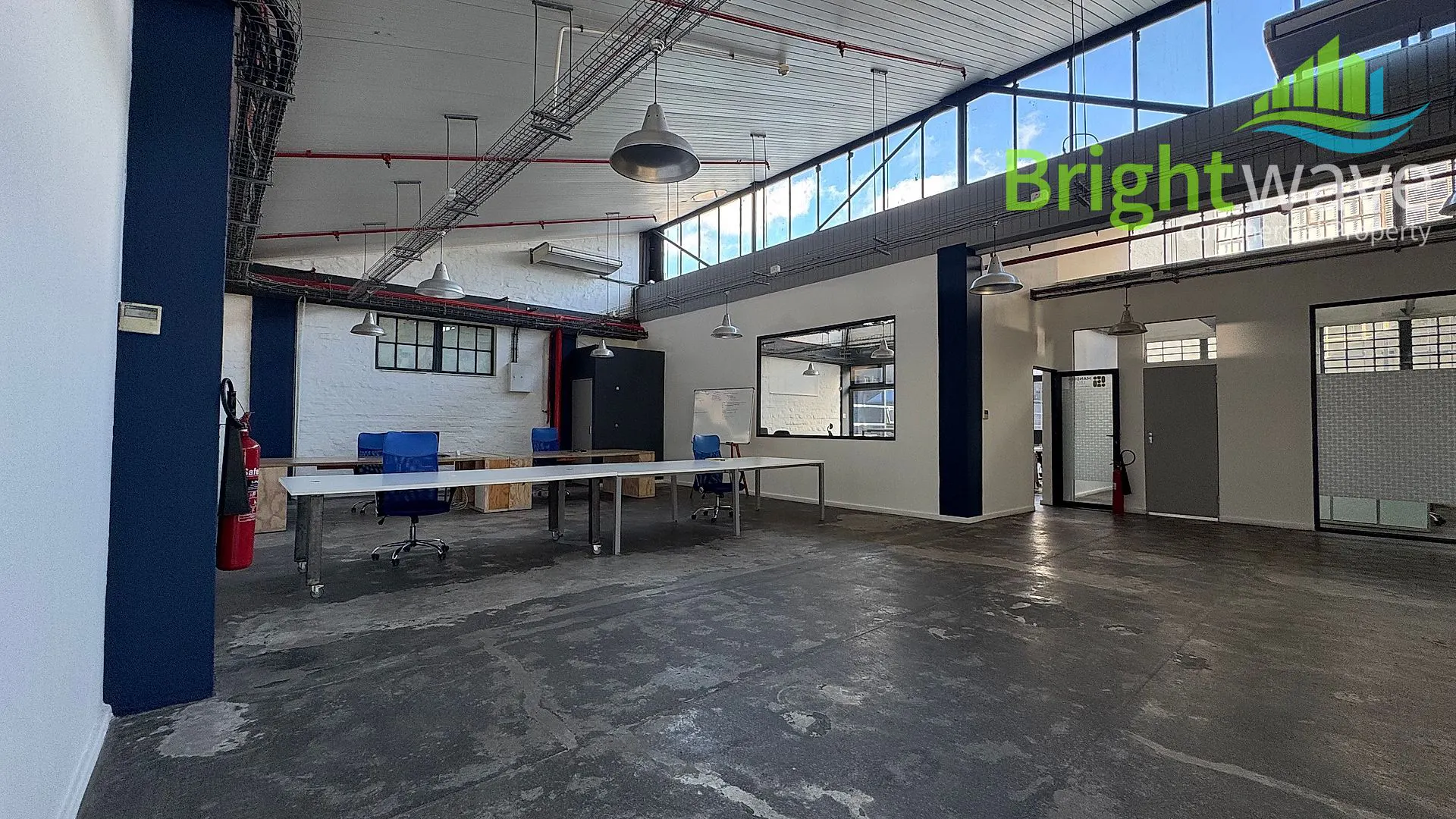 Open plan office area at Woodstock Exchange, Cape Town