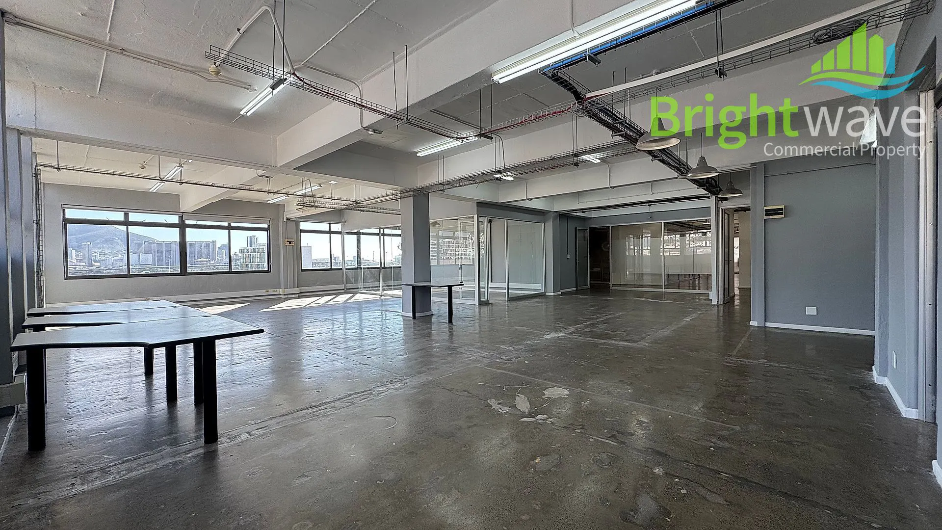 Open plan office area at Woodstock Exchange, Cape Town