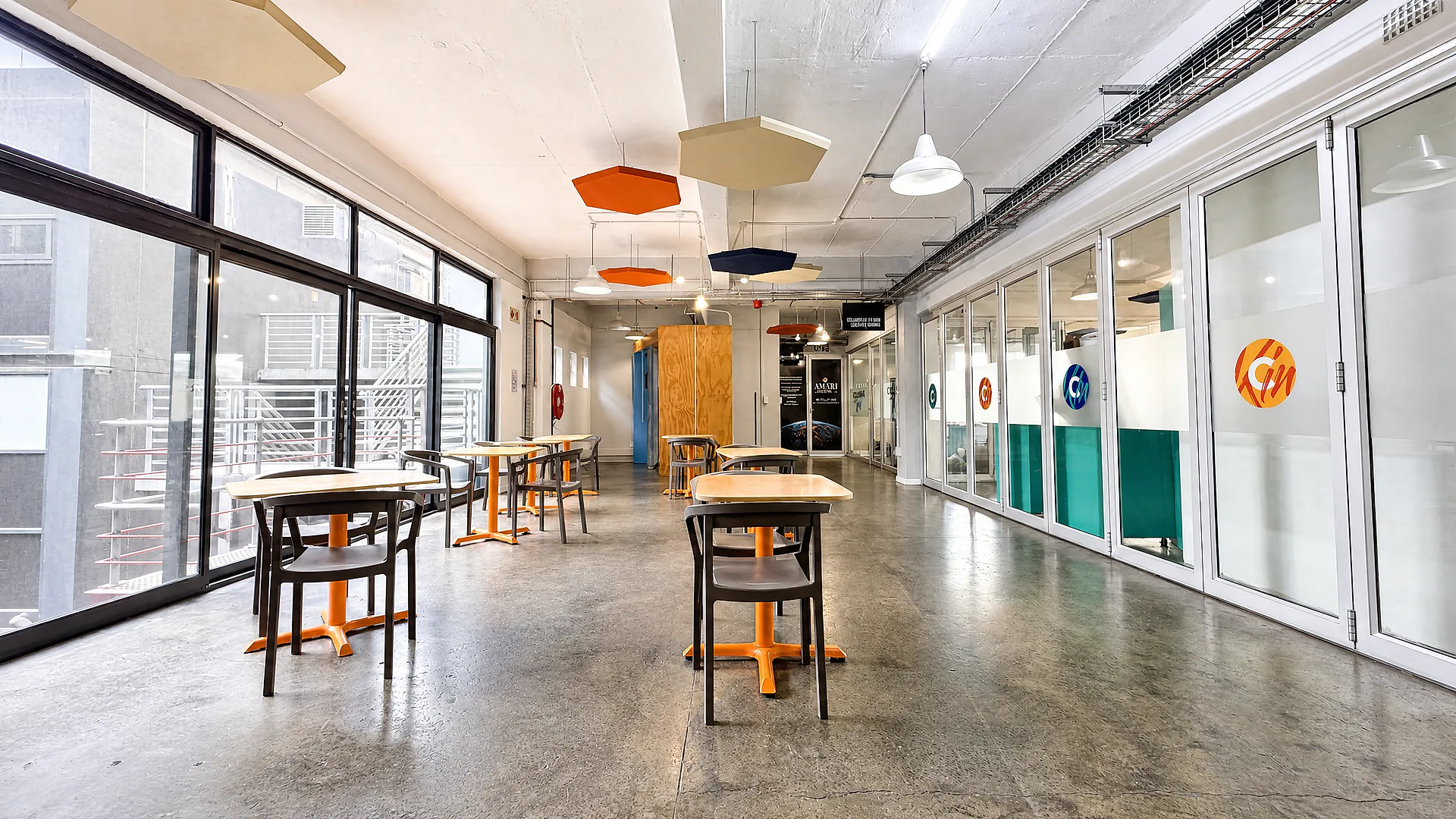 Open plan office area at Woodstock Exchange, Cape Town