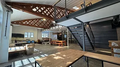 Open plan office area at Salt Orchard, Salt River, Cape Town