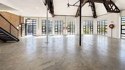 Open plan office area at Salt Orchard, Salt River, Cape Town