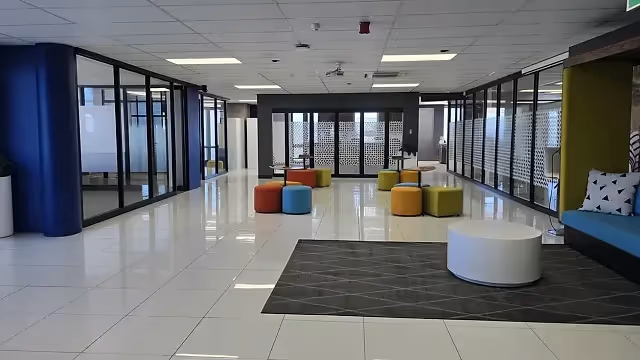 1429 m2 office to let at Manhattan Plaza in Tyger Valley, corridor interior.