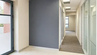 Open plan office area at Sable Square