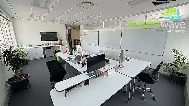 222 m2 office to let at Grove Exchange in Claremont, open plan interior.