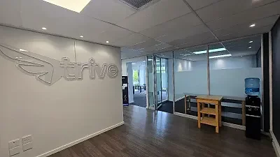Open plan office area at 7 West Quay Road, West Quay, V&A Waterfront