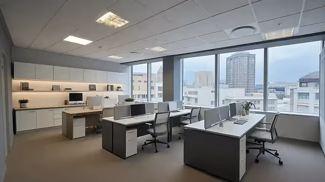 434.95 m2 office to let at SA RESERVE BANK BUILDING in Cape Town CBD, open plan interior.