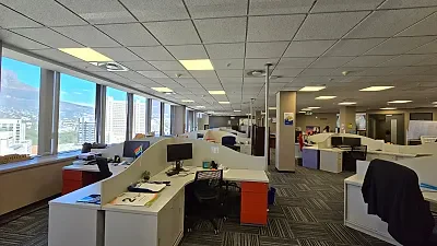 Open plan office area at SA RESERVE BANK BUILDING