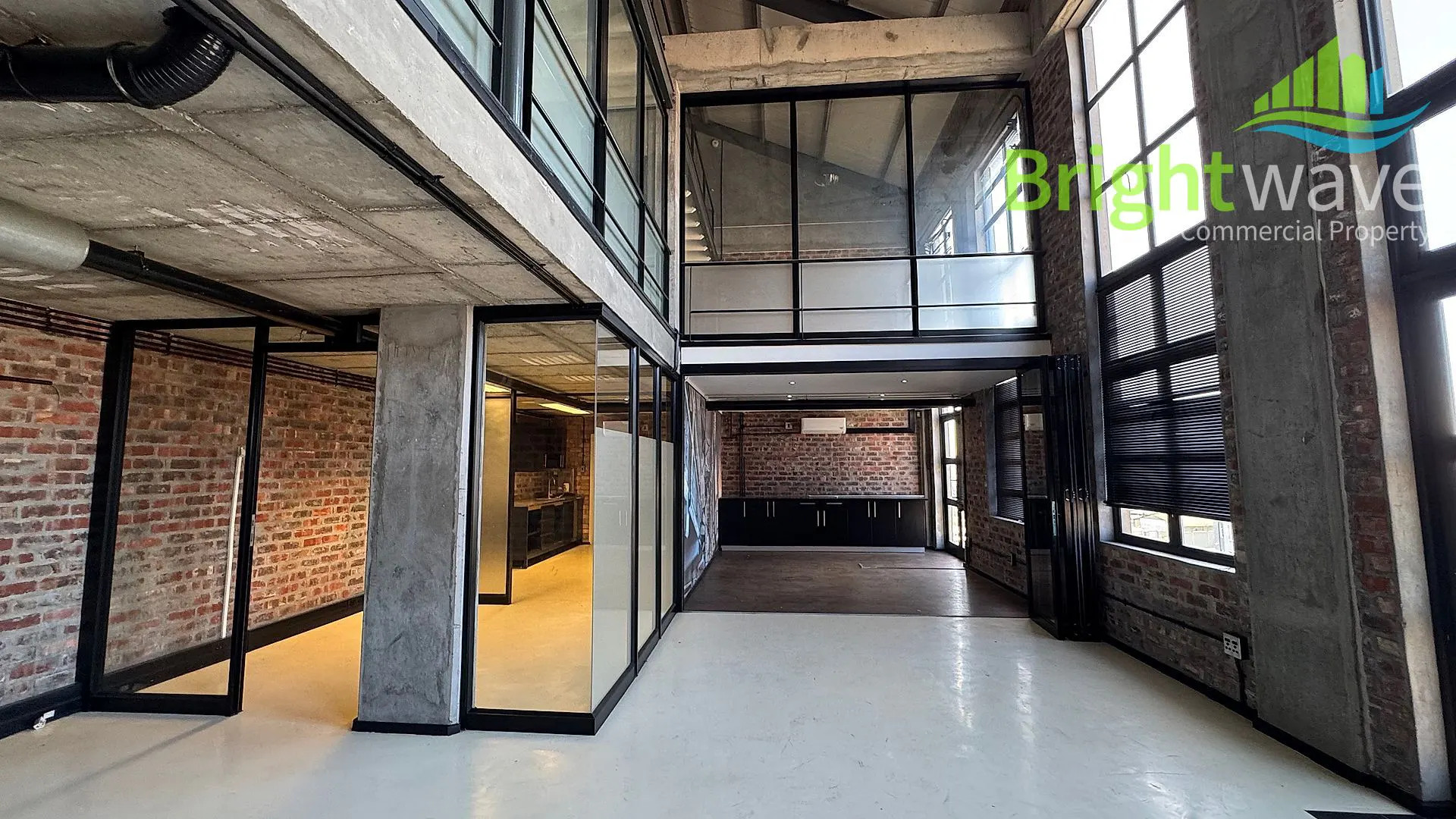 Open plan office area at Old Castle Brewery