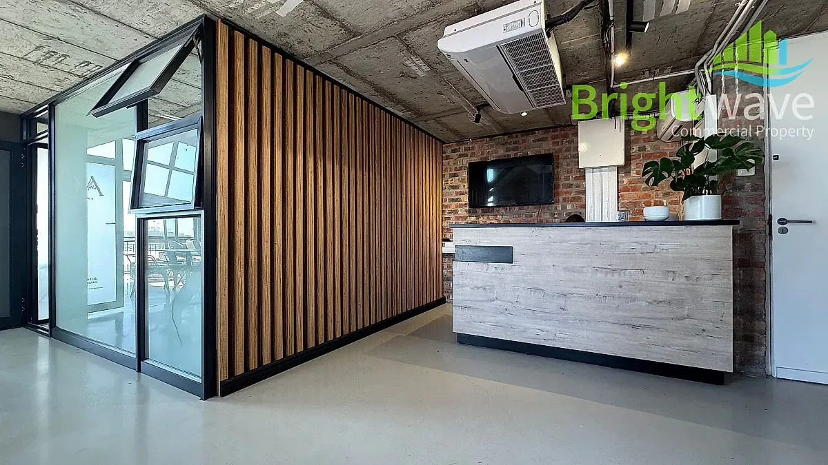 Open plan office area at Old Castle Brewery