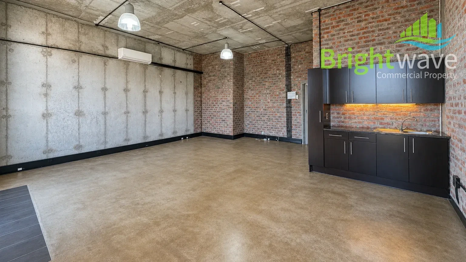 Open plan office area at Old Castle Brewery