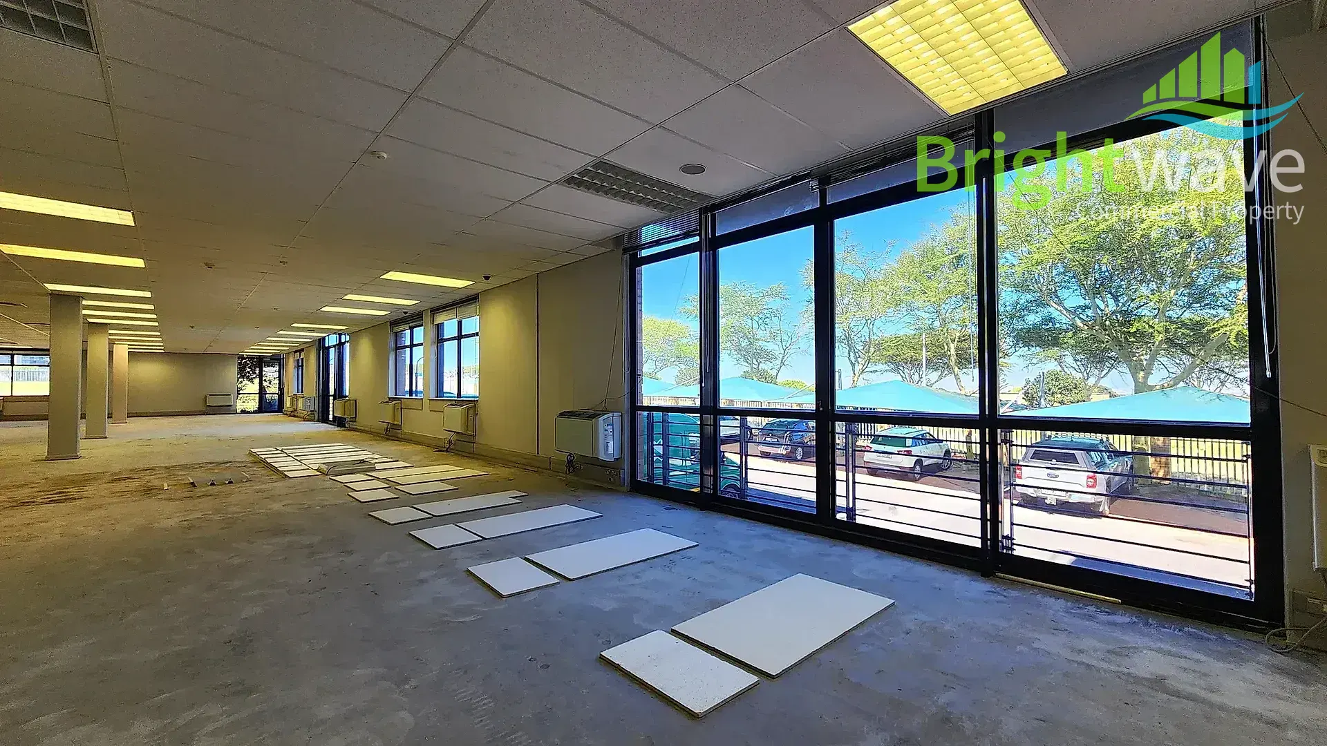 Open plan office area at Plattekloof Office Park