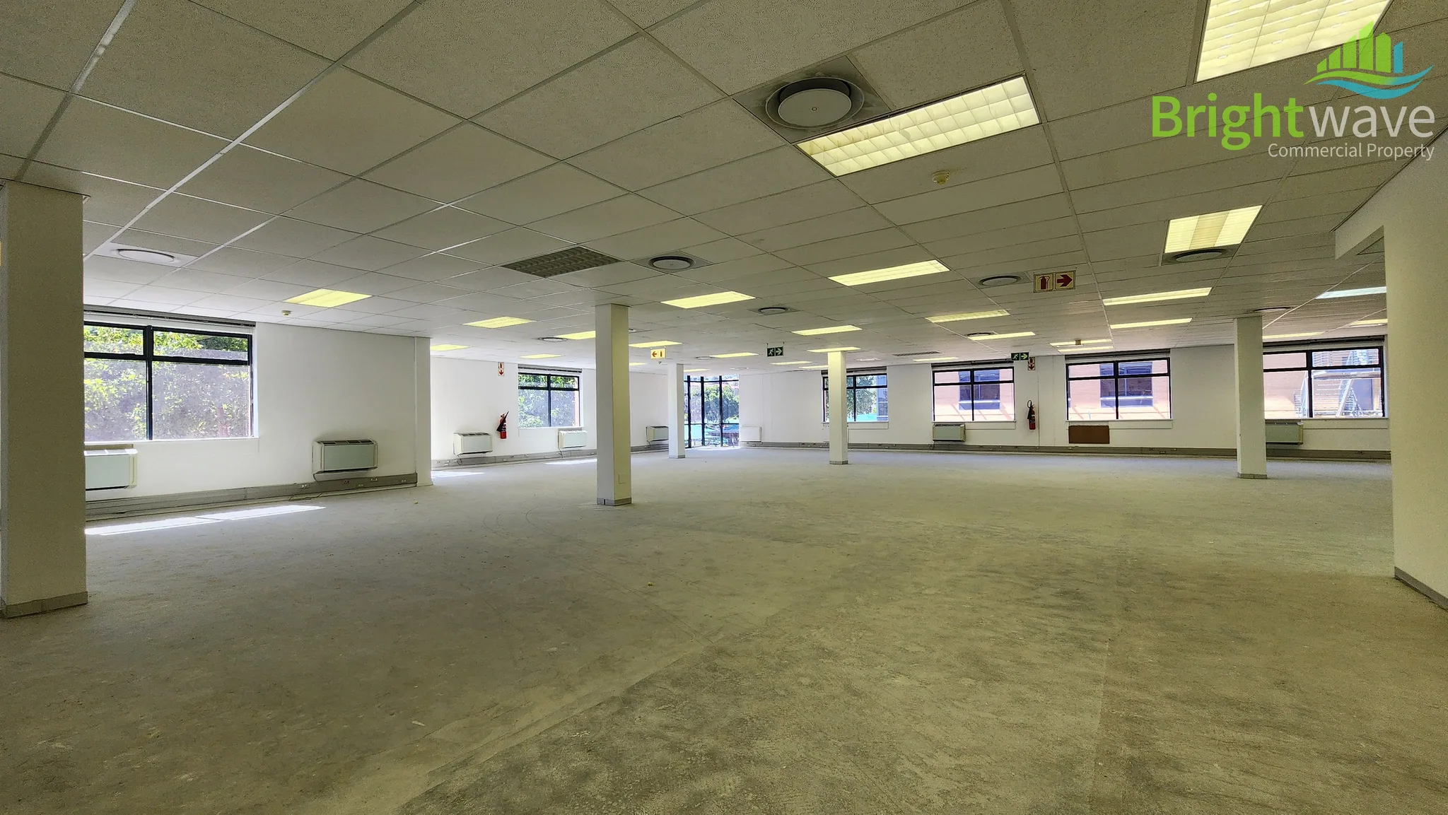 Open plan office area at Plattekloof Office Park