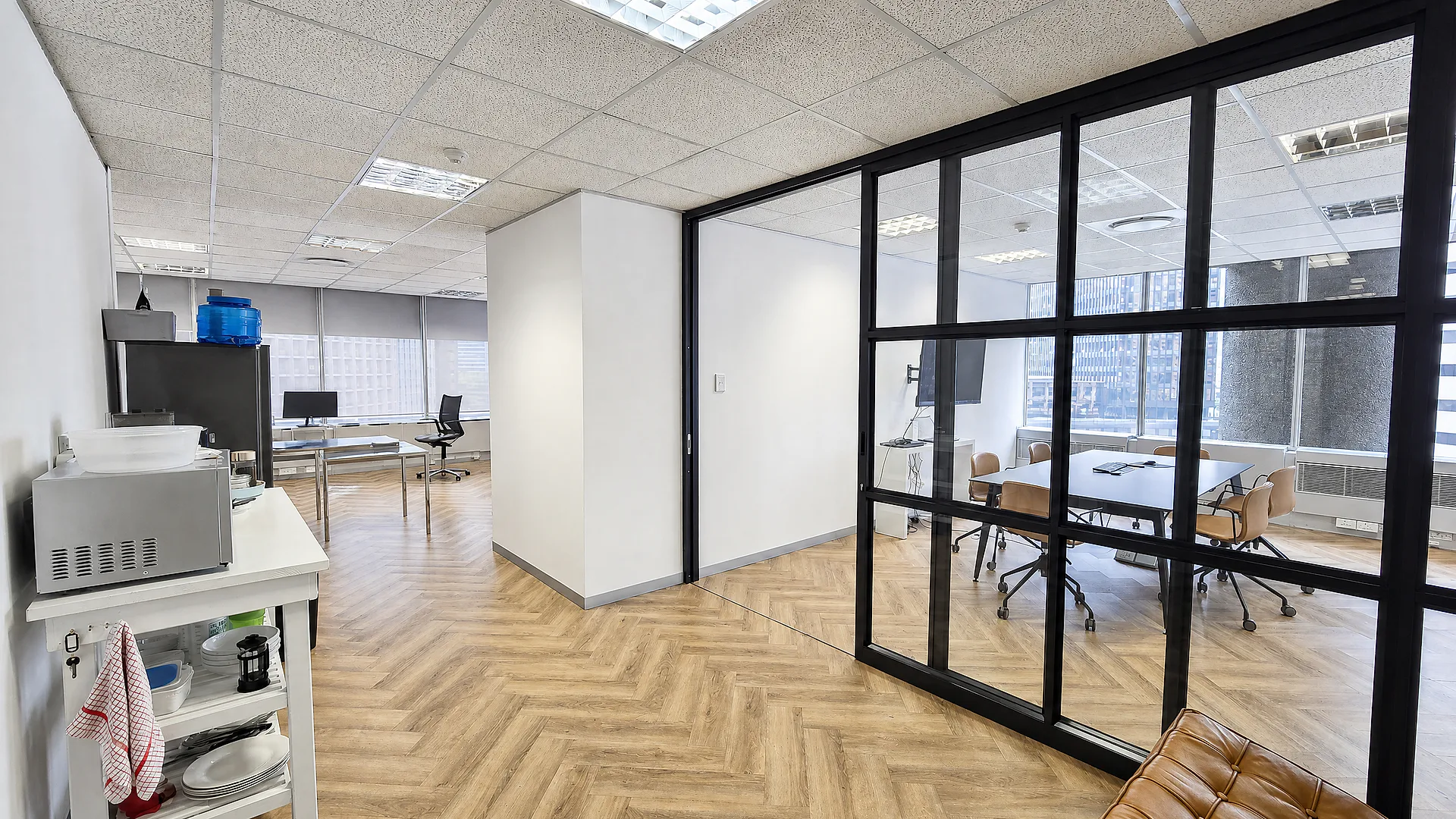 Open plan office area at ONE THIBAULT