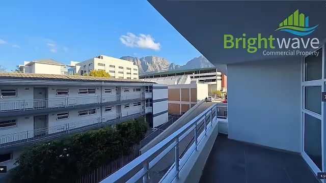 238 m2 office to let at The Grove Building in Claremont, balcony interior.