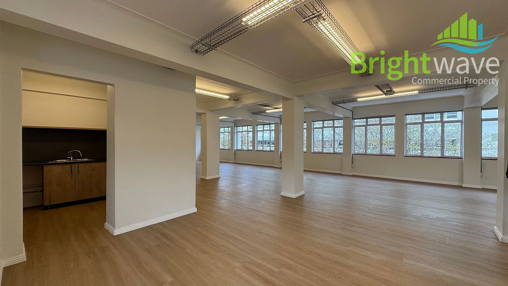 Open plan office area at The Grove Building