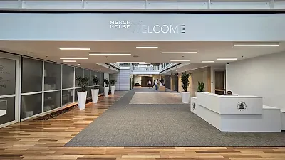 Open plan office area at 19 Dock Rd, Merchant House, V&A Waterfront