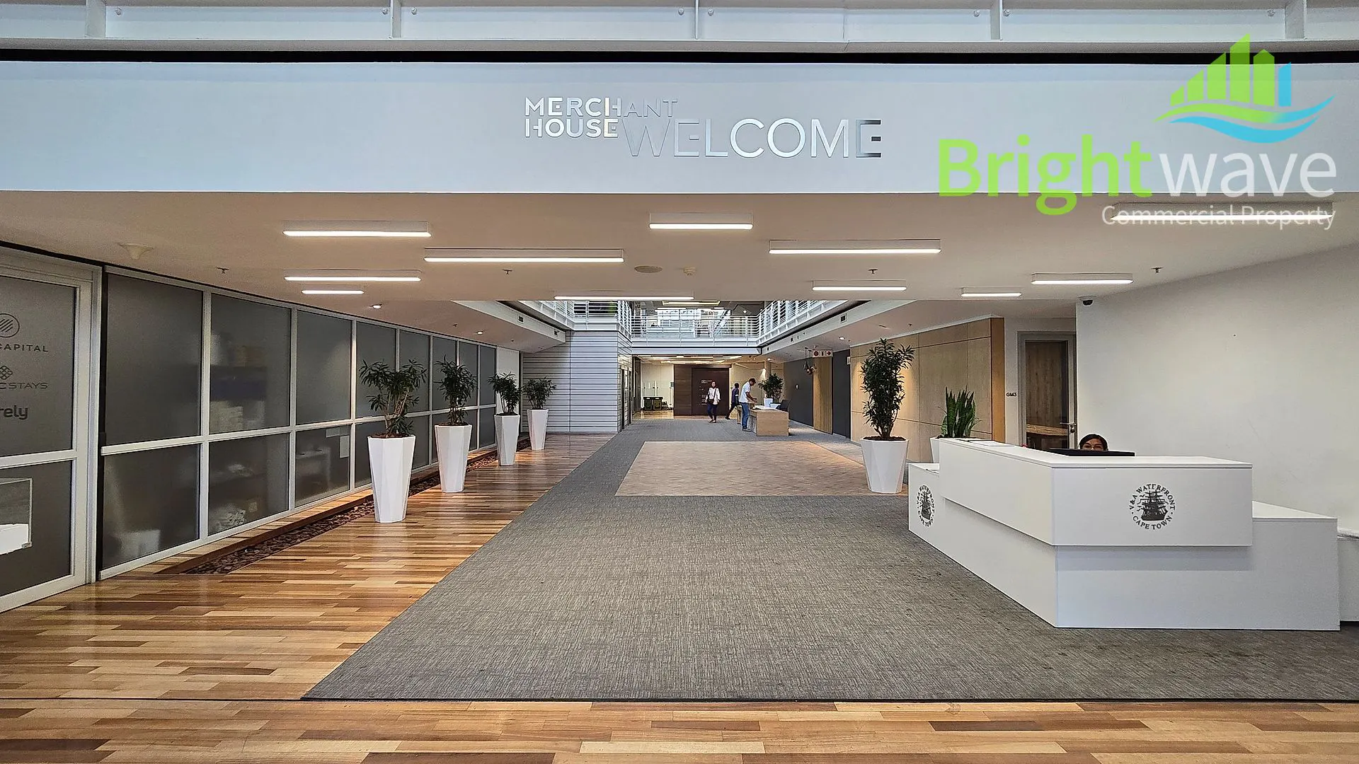 Open plan office area at 19 Dock Rd, Merchant House, V&A Waterfront