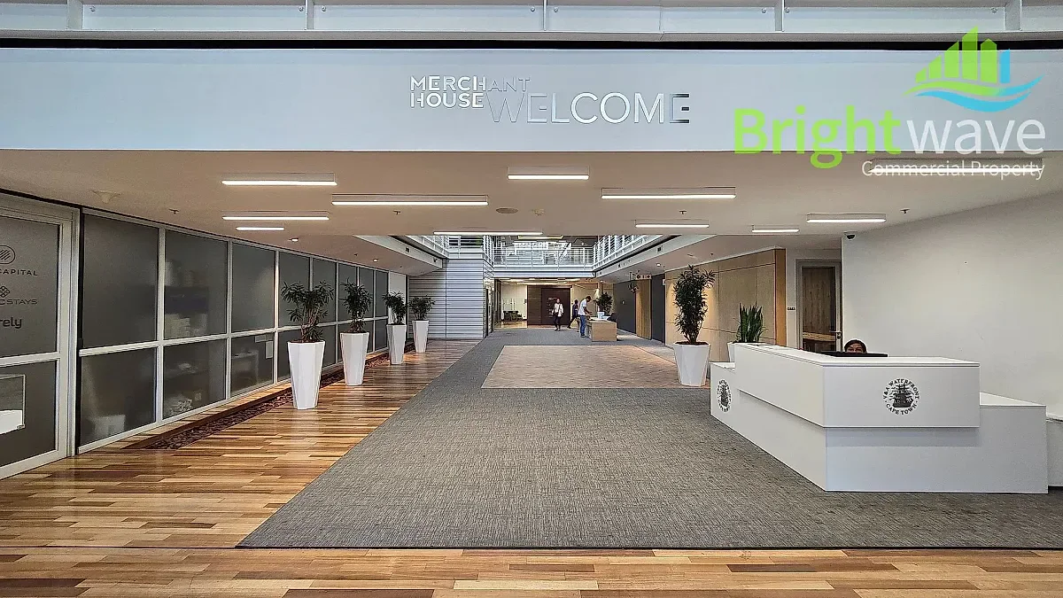 Open plan office area at 19 Dock Rd, Merchant House, V&A Waterfront