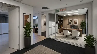 Open plan office area at 19 Dock Rd, Merchant House, V&A Waterfront