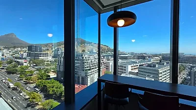 Open plan office area at 4 Bree Street, Portside Tower, Cape Town CBD