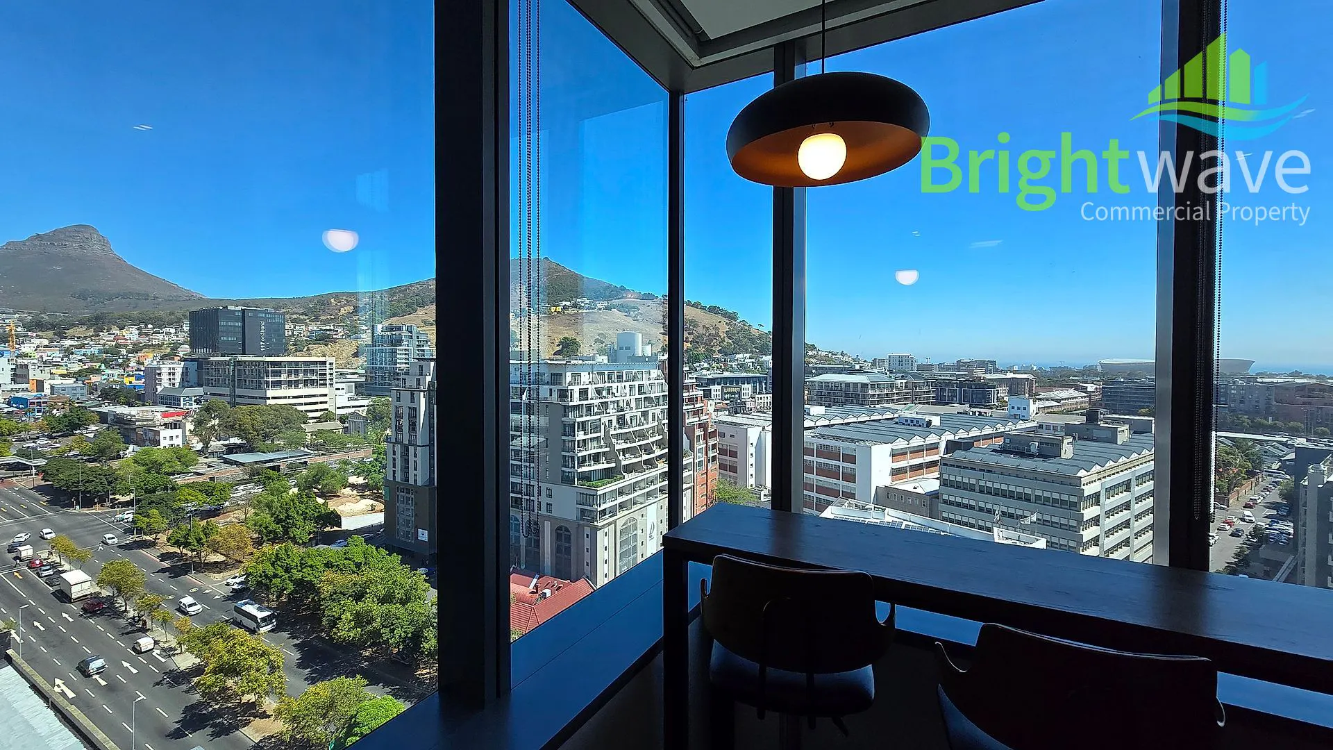Open plan office area at 4 Bree Street, Portside Tower, Cape Town CBD