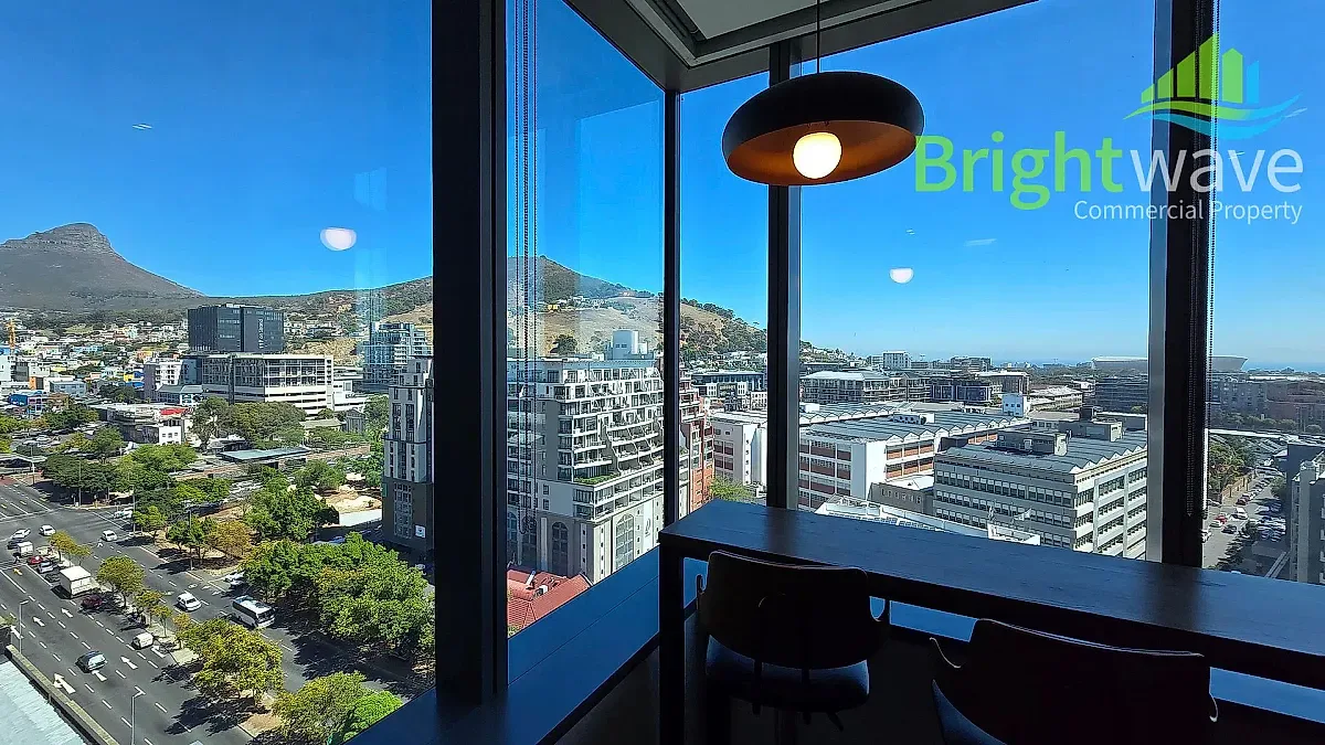 Open plan office area at 4 Bree Street, Portside Tower, Cape Town CBD