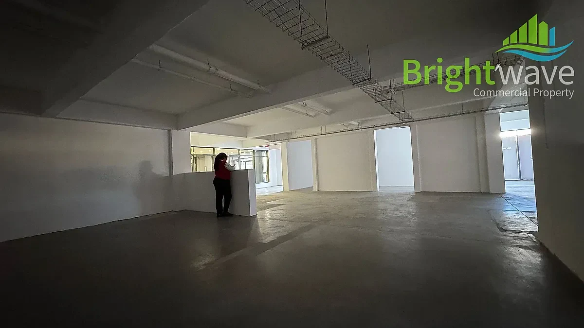 Open plan retail area at The District