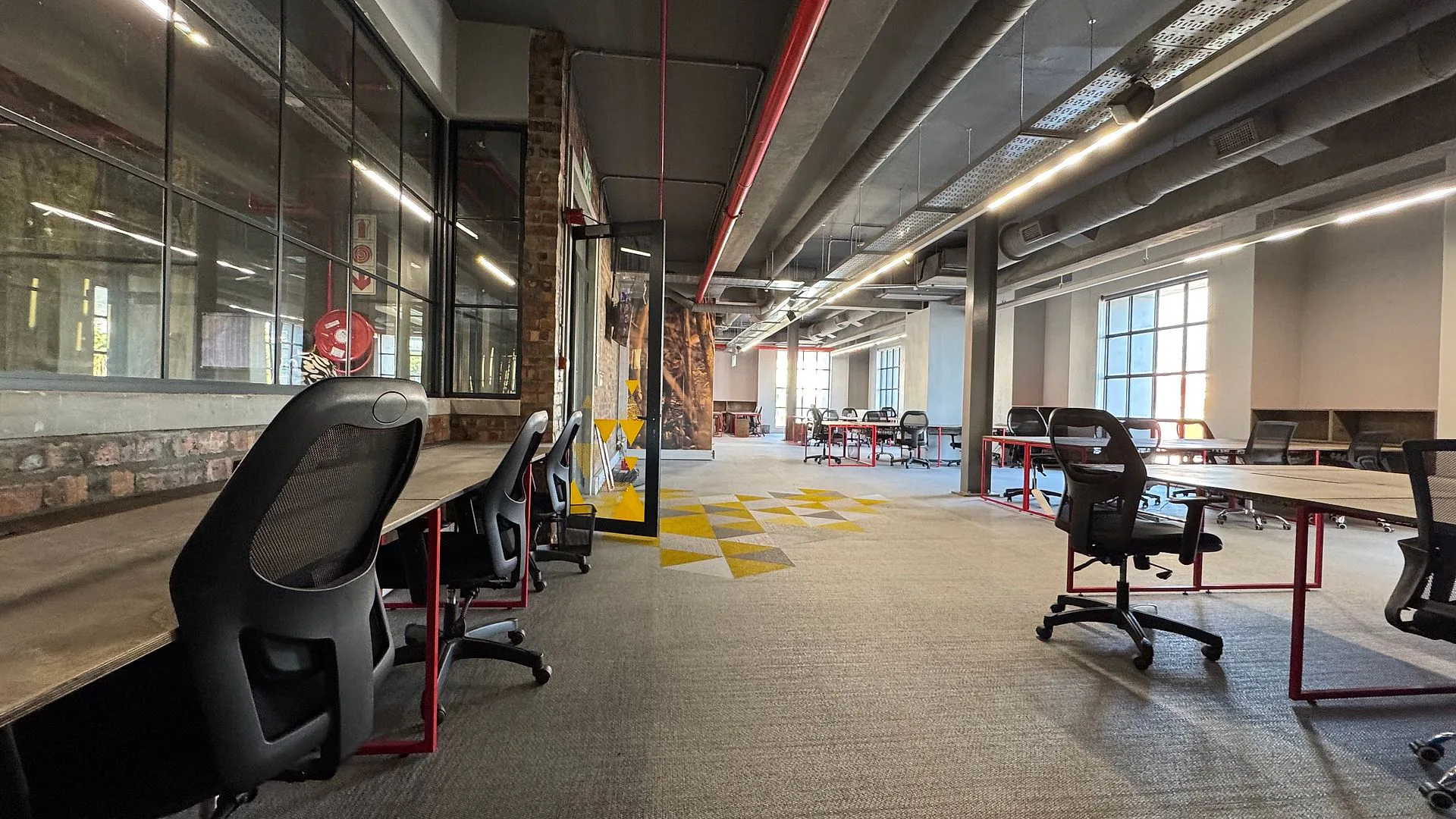Open plan office area at Rhino Building