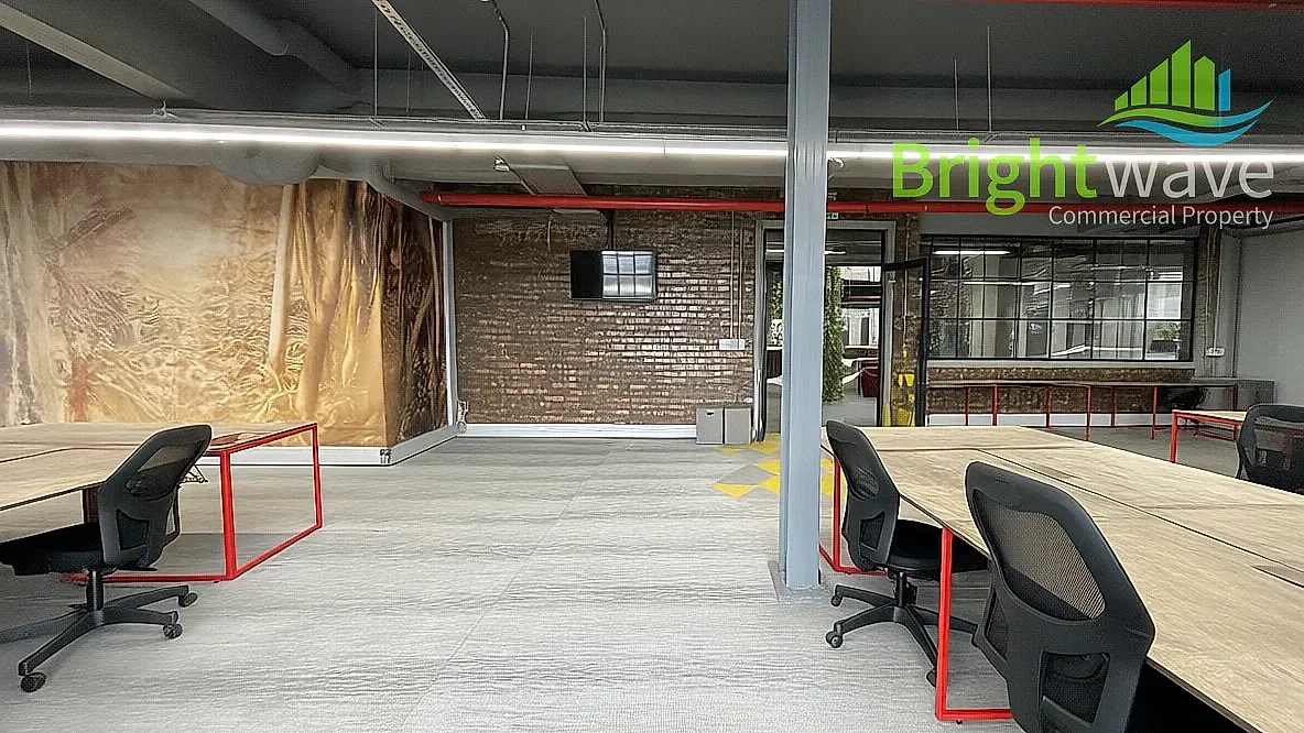 Open plan office area at Rhino Building
