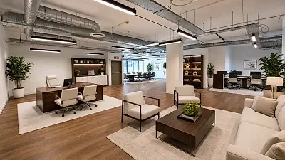 Open plan office area at Wembley Square