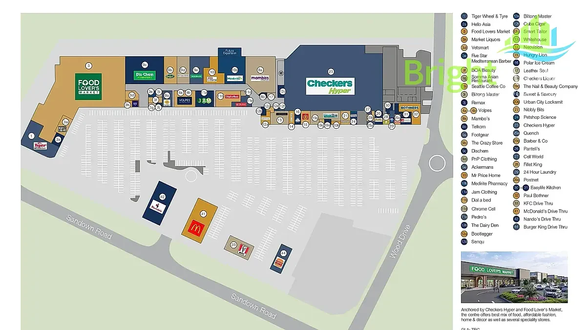 Sandown Centre retail space to let in Parklands