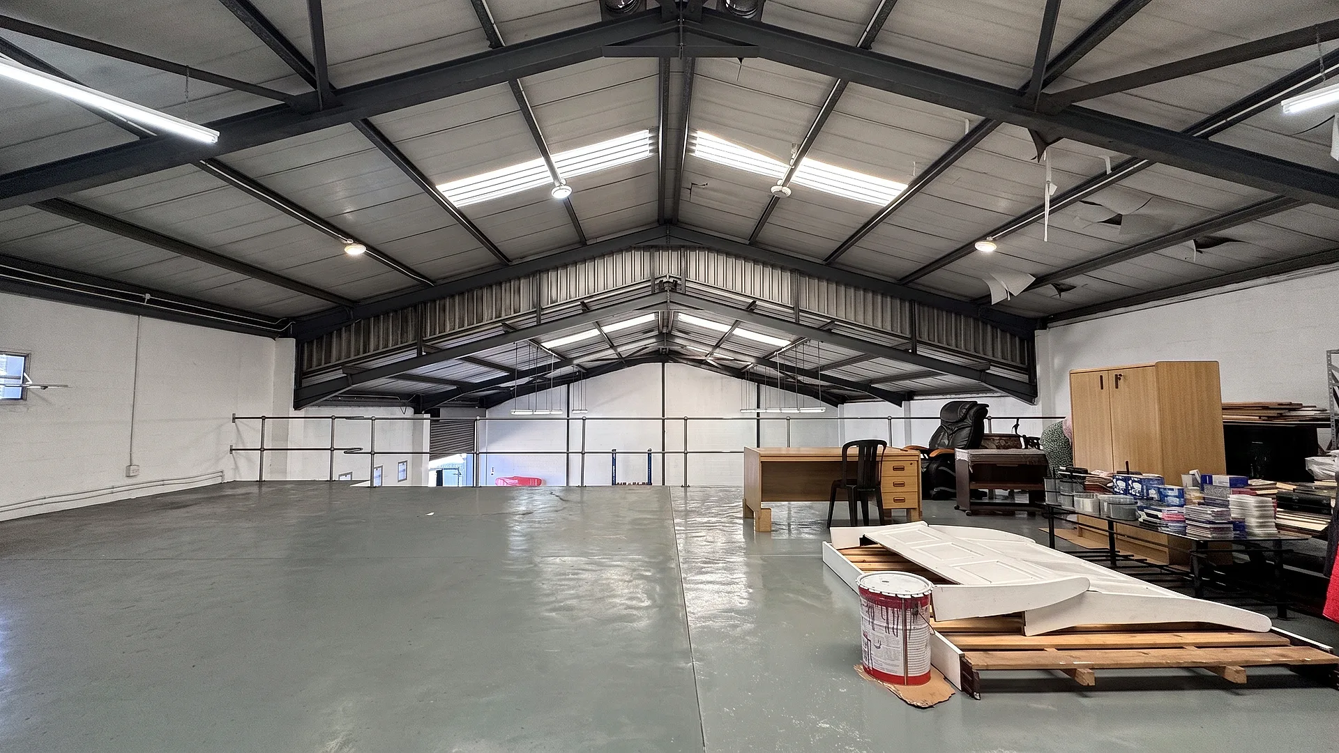 Open plan industrial area at Gunners Factory Park