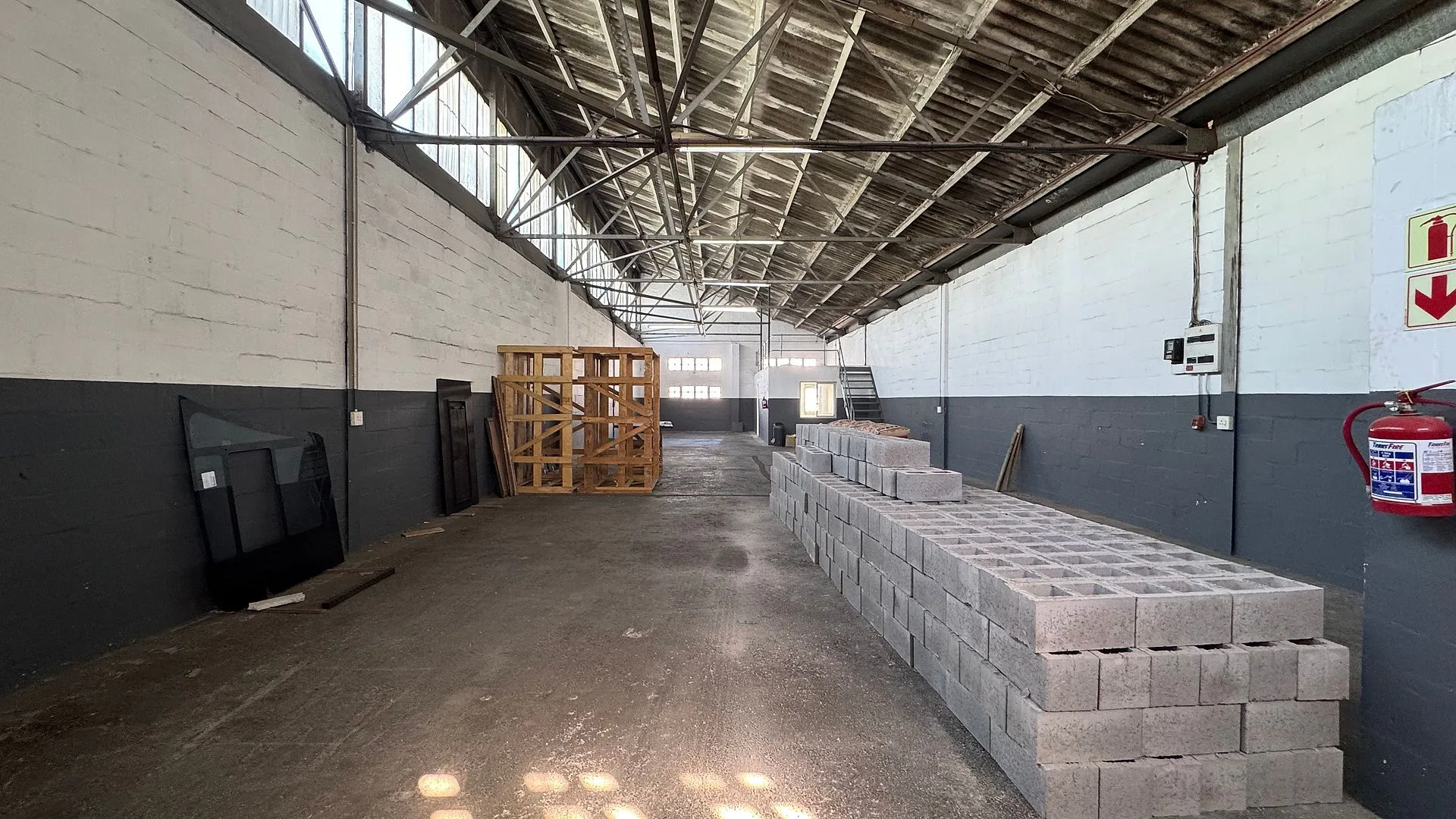 Open plan industrial area at Gunners Factory Park