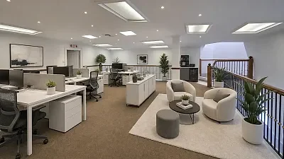 Open plan office area at 72-74 Long Street