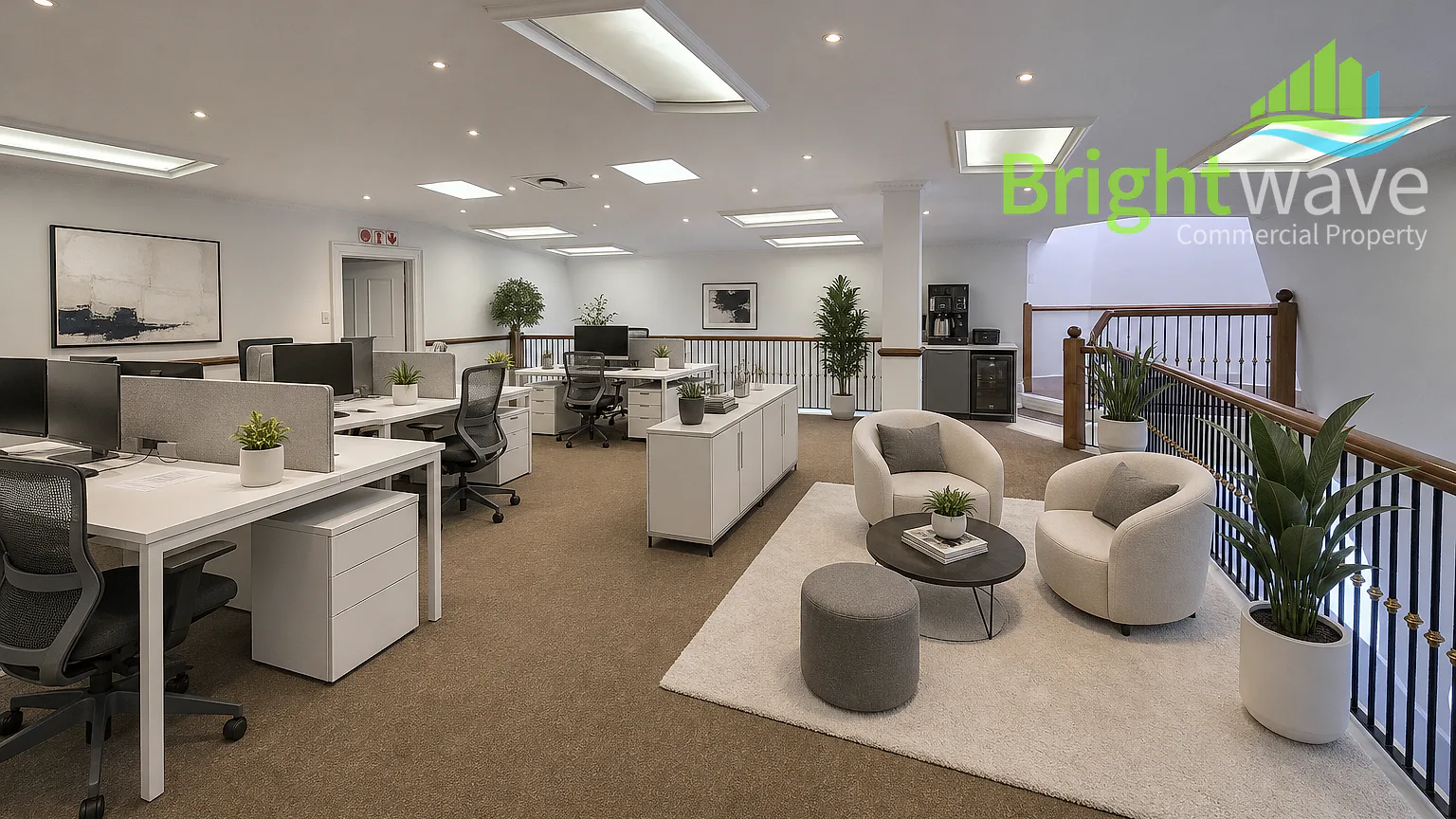 Open plan office area at 72-74 Long Street