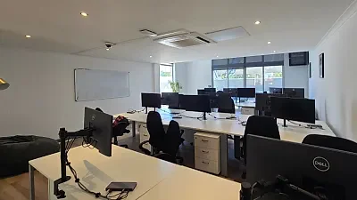 Open plan office area at 107 Bree Street