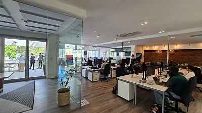 Open plan office area at 107 Bree Street