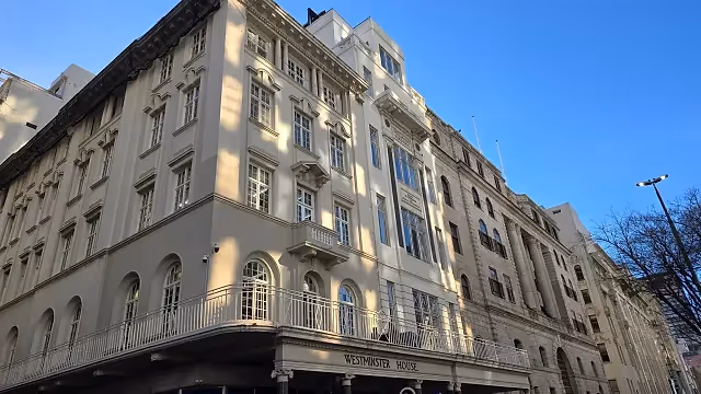 Westminster House in Cape Town CBD, exterior view.