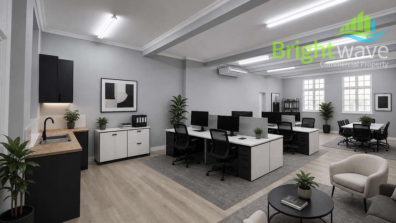 Open plan office area at Westminster House