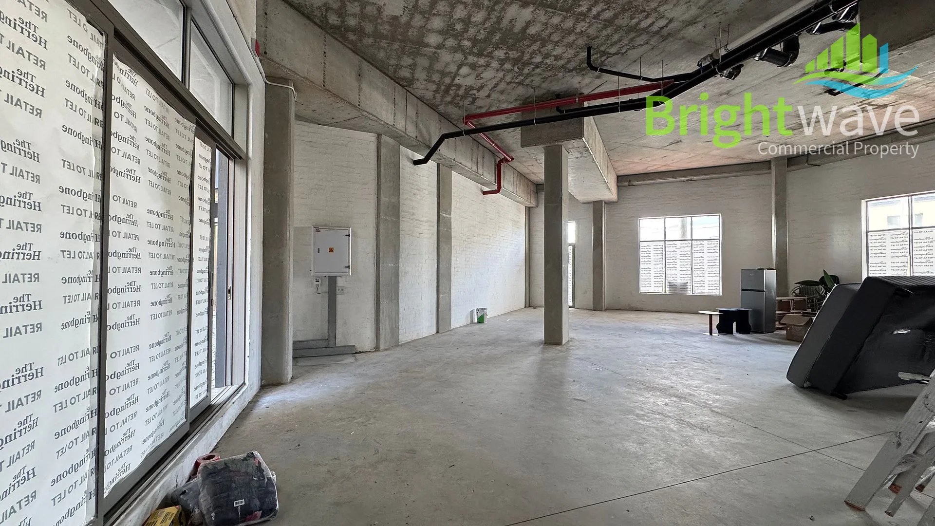 Open plan office area at Herringbone building