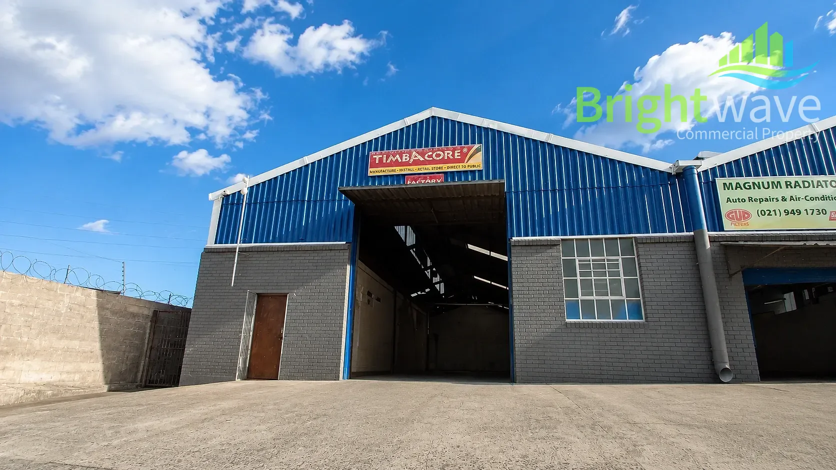 Interior of industrial space at 12 Farad Street