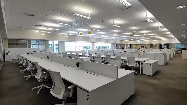 2000 m2 commercial to let at The Unknown in Century City, open plan interior.