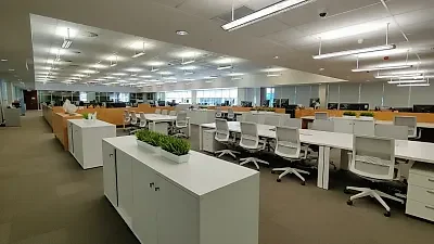 Office layout at The Unknown, Century City