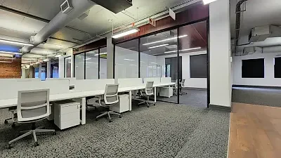 Office layout at The Unknown, Century City