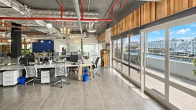Open plan office area at The Clock Tower