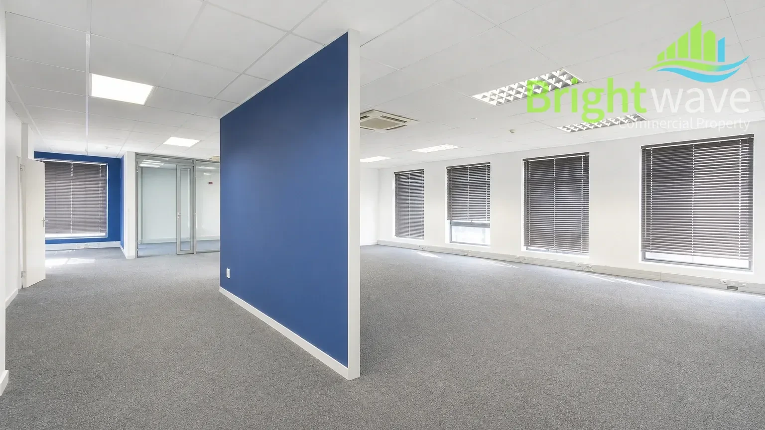 Open plan office area at 13 Uppercamp Rd