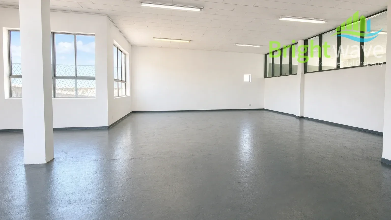 Open plan office area at Skeitex Building
